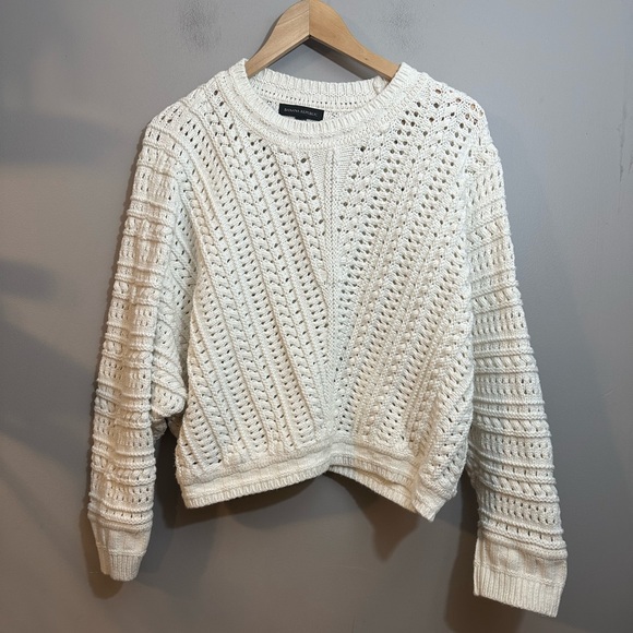 BANANA REPUBLIC LEXIA CROPPED COTTON SWEATER XL - Picture 3 of 9